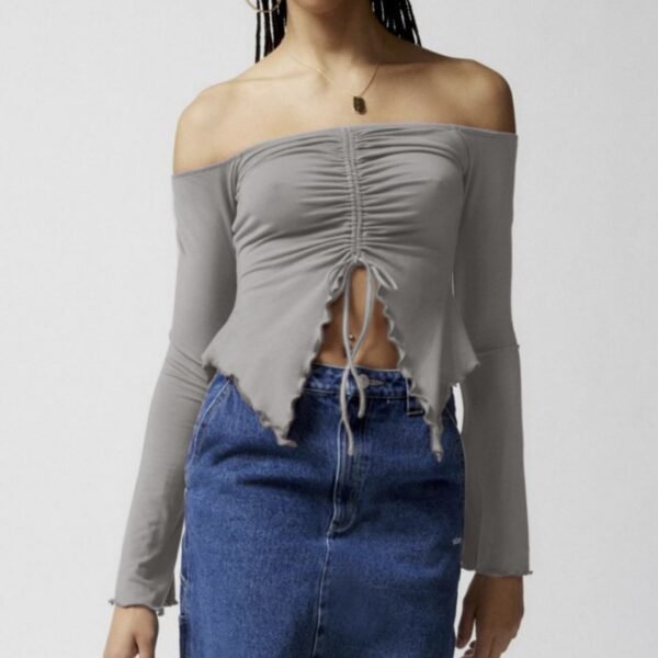 Off-the-shoulder T-shirt - Image 4